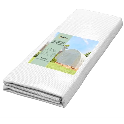 Image of Outsunny 4 x 3 x 2m Polytunnel Greenhouse Replacement Cover ONLY White
