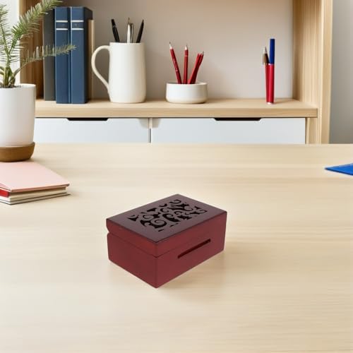 SOLUSTRE 手回しオルゴールDIYキット 15音木製彫刻ケース オルゴールパーツ収納 クリエイティブ音楽工作 プレゼント向けホームデコレーション [4]