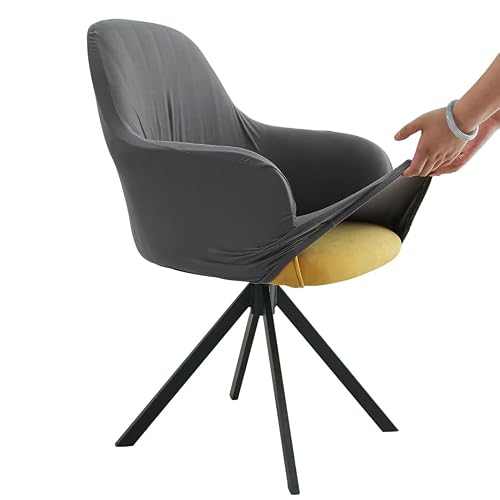 Iauddy Mid-Back Armchair Accent Chair Cover (1,Dark Gray)