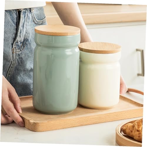 Abaodam 北欧風セラミック密封茶筒 軽量滑らか質感 お茶 乾燥果実 キャンディ保存用 室内装飾に 家 ティーショップ パーティー対応