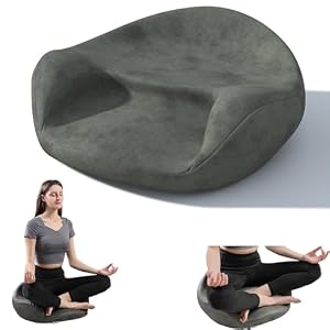 Meditation Cushion & Floor Pillow Seat – No More Numb Legs Comfortable Memory Foam Sitting for Adult, idea for Reading, Yoga.