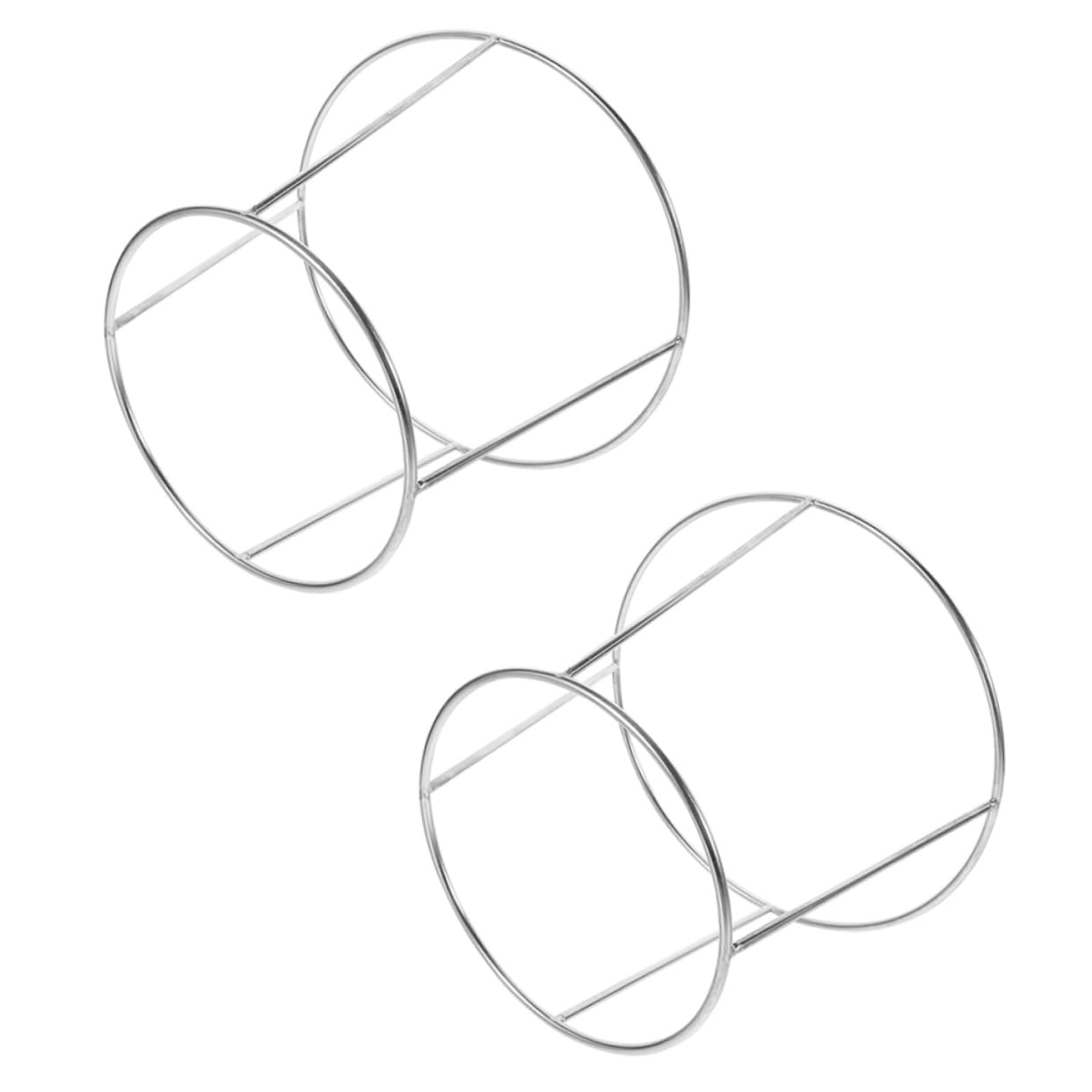 Alipis 2-layer Seafood Plate Rack Large Serving Platter Tiered Tray Stand Stainless Steel Serving Tray Holder Restaurant Buffet Display Rack