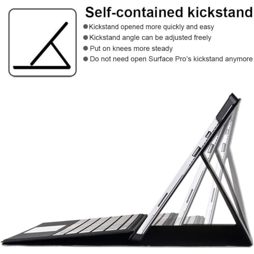 SSS·GRGB Case for Microsoft Surface Pro 11/10/9 13 inch, Multiple Angle Viewing, Stylus Holder, Light Heat Dissipation, Compatible with Type Cover Keyboard, Gray by SSS·GRGB - Used condition - Image 6