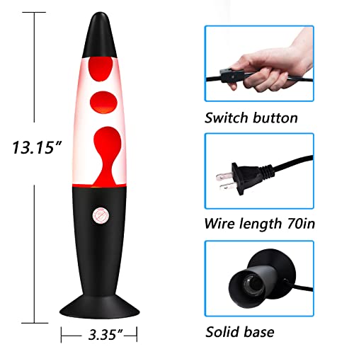 Vanful Red Magma Liquid Motion Lamp With Black Base And Cap For Adults Kids Night Light Lamp Decoration For Living-Room Bedroom Christmas Thanksgiving Day thumb #4