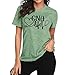 TSIIUO Women's CNA Life T-Shirt Cute Graphic Nurse Life Tees Funny Nursing School Gifts Short Sleeve Casual Tops Green S