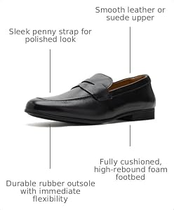 Amazon.com | Florsheim, Men's, Modena Moc Toe Penny Loafer, Black