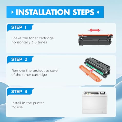212A Toner Cartridges 4-Pack with Chip Compatible for HP 212A W2120A 212X W2120X Color Laserjet Enterprise MFP M578c M578z M554dn M555dn M555x M578dn M578f M555 M554 M578 Printer Ink All-in-One Black by KingKJ - Image 6