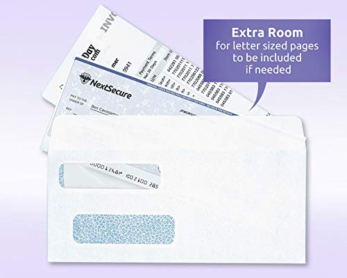 #9 Ready-Seal Double Window Security Tinted Check Envelopes, Compatible For Quickbooks Checks, Sage 100 Program, Blackbaud Software Etc, Box Of 500 #TOP5