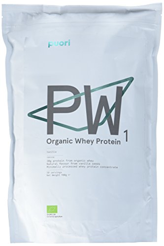 PW1 Organic Whey Protein Shake - Eiweiß Pulver für Schneller Muskelaufbau | 100% Bio Mass Gainer | Pre Workout Fitness Booster Drink | 900gr/30 Tage