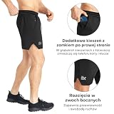 ZENWILL Spodenki do biegania męskie, szorty treningowe sportowe(Czarny,L)