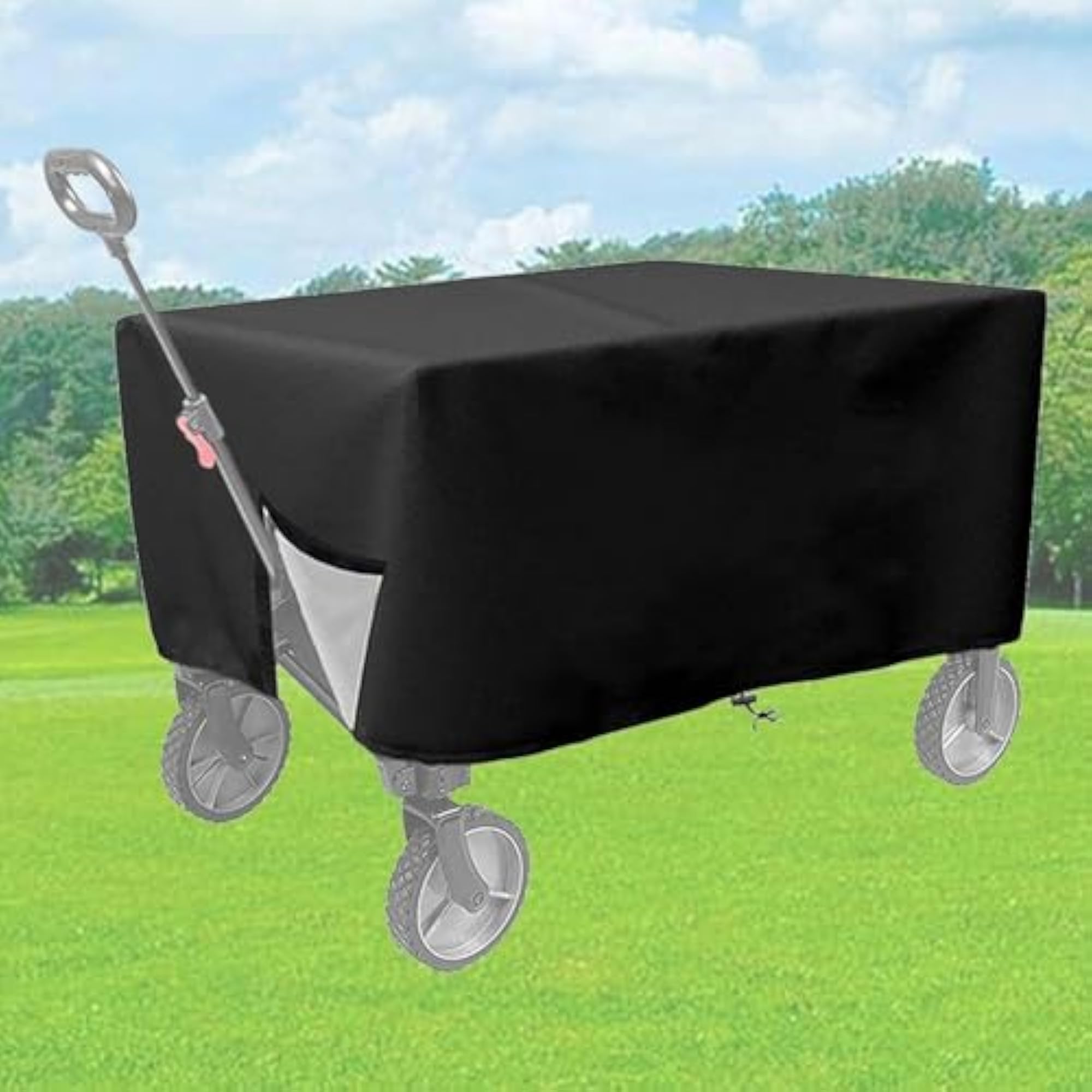 Utility Drawstring Foldable Wagon Cover for Lawn & Backyard Shopping