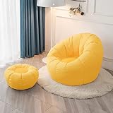 HWOEK Bean Bag Chairs Sofa Cover Without Filler, Petal Design Seat Recliner Lazy Lounger High Back B