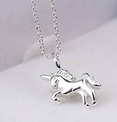 iszie jewellery 925 sterling silver little princess unicorn pendent girl ladies fashion necklace