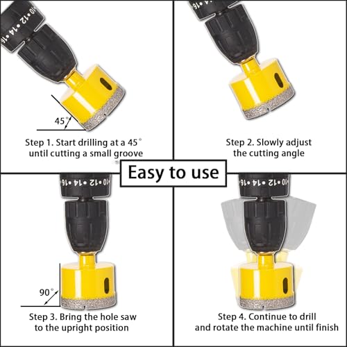 BENESOON 9PCS Diamond Hole Saw Kit for Tile Glass Ceramic Granite Marble by BENESOON - Used condition - Image 4