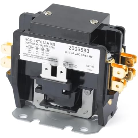 VAINELY C147094P03 Double Pole 24v Condenser Contactor Relay Compatible with Trane 2TTB3030A1000AA 4A7A2042A1000AA 2TTB3042A1000AA 2A7A4042A1000AA 2Pole 30Amp Replace 1012-925C 62-24268-03 Cover