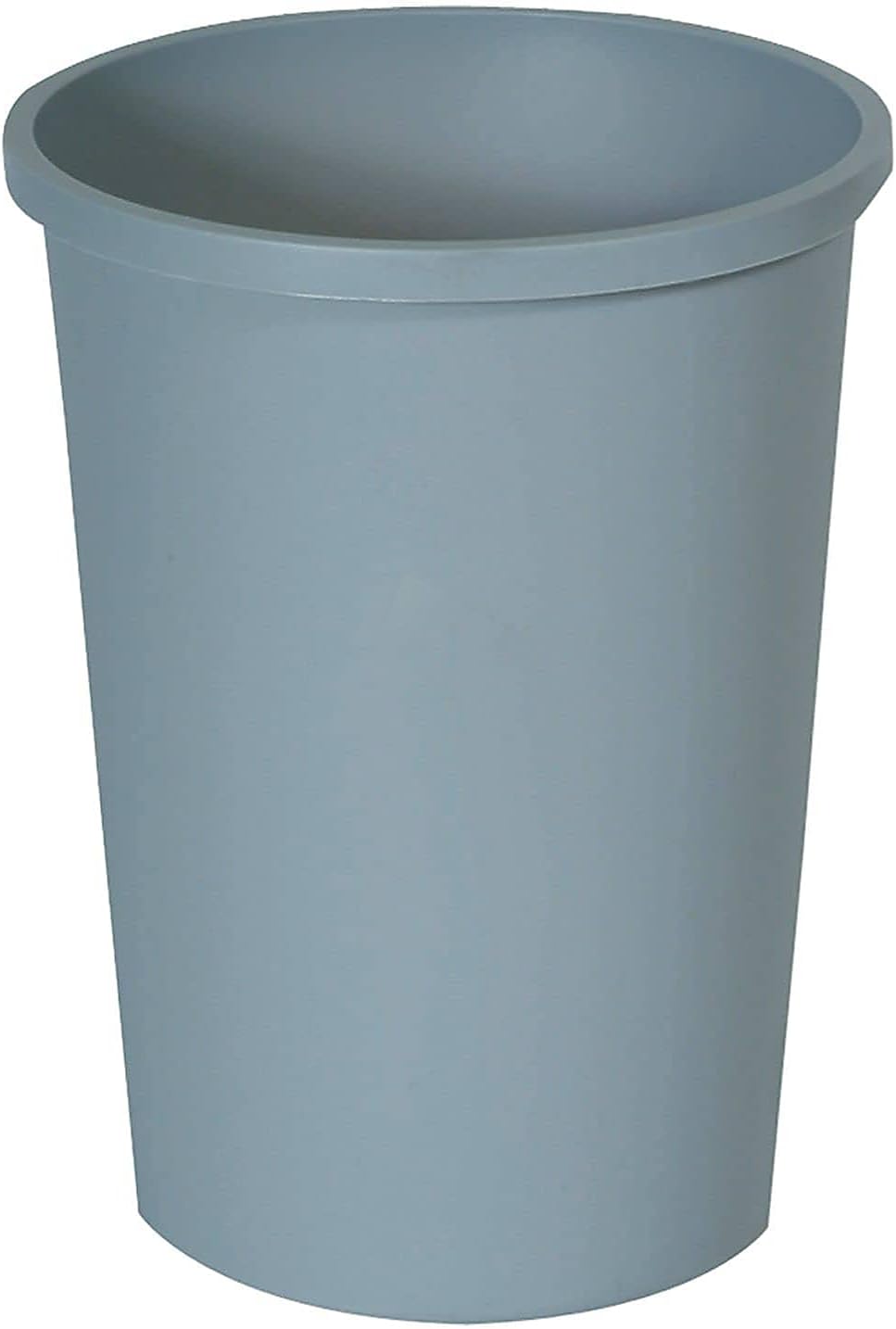 Rubbermaid Commercial 2947GRA Untouchable Waste Container, Round, Plastic, 11gal, Gray