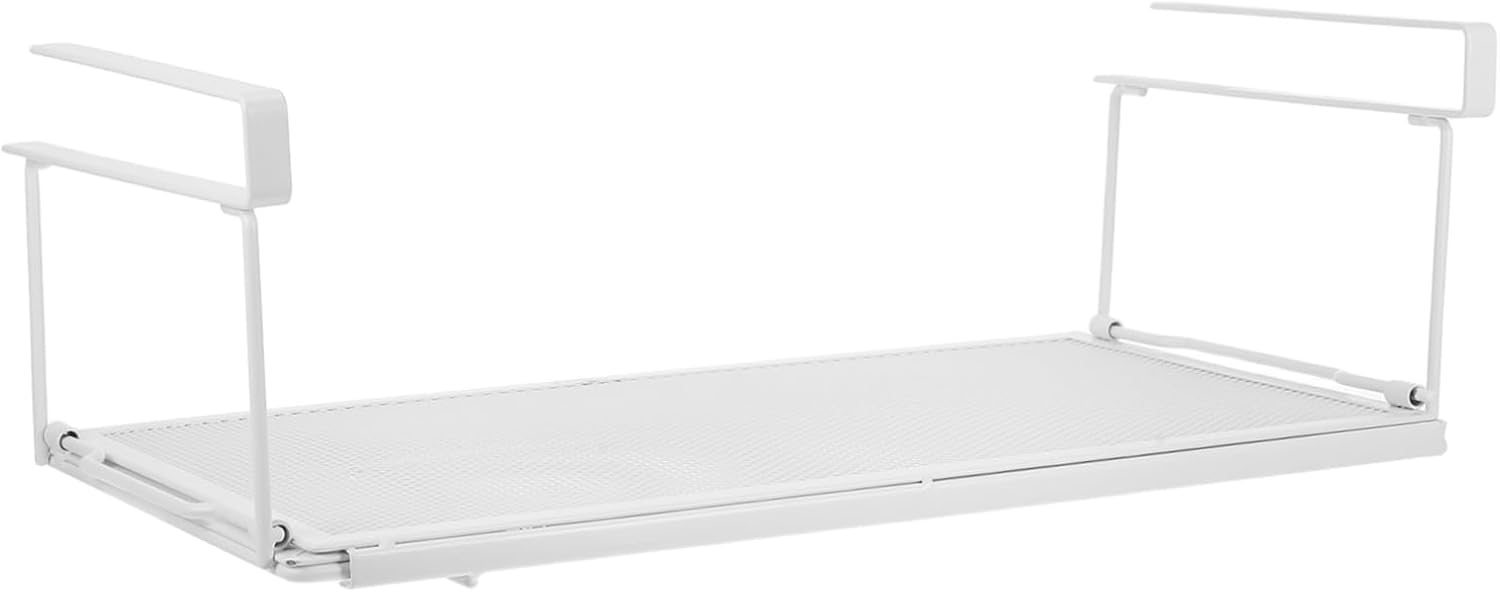 1pc Shelf Storage Basket Organizer Hanging Holder for Kitchen Cabinet Pantry and Counter Versatile under Desk Storage Rack for Home and Restaurant Organization