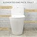 Compact One Piece Toilet with Quiet Soft Close Seat, Elongated Dual Flush 1.1/1.6GPF Standard Modern Toilet with Comfortable Seat Height, Easy-Clean Skirted Design, 12