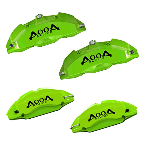 AOOA RACING Cubiertas de calibrador de aluminio verde con carácter negro para Tesla Modelo Y (juego de 4) Cover