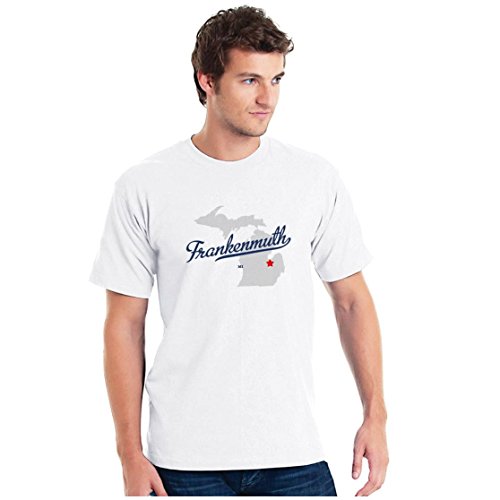 Frankenmuth Michigan T-Shirt Map 2X Grey #TOP1