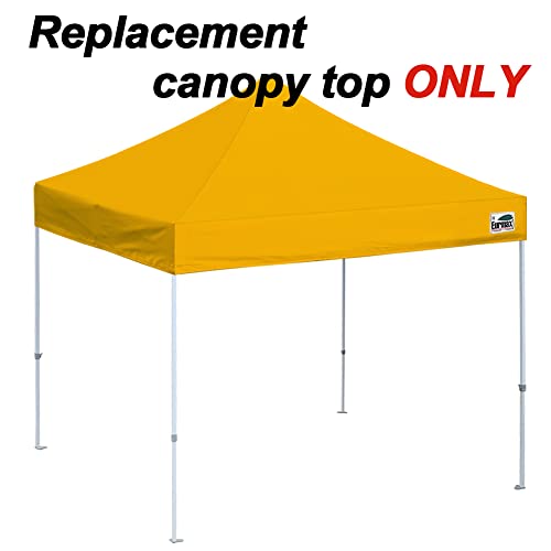 Image of Eurmax USA 10x10 Pop Up Canopy Replacement Top,Universal Instant Canopy Cover ONLY,Heavy Duty UPF 50+ UV Protection,Water & Wind Resistant Tarp,30+ Colors Available,Bonus 4 Sand Bags (Gold)