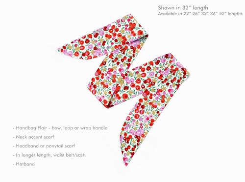 Purse, Head, Neck Scarf - Choose Length - Wiltshire Star Pink Skinny Scarf Headband, Handbag/Purse flair - Tana Lawn Cotton, Metallic Stars2