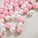 Heopeis Ball Pit Balls Crawl Balls Crush Proof Plastic Ball for Infant Ball Pit Children's Toy Balls Pearl Ocean Balls, 2.2inches,100Pcs (Pink/Pearl White)