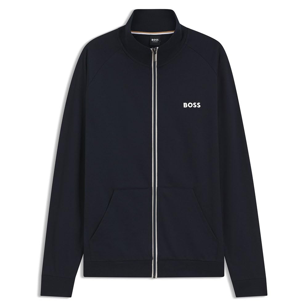BOSS Men's Loungewear Jacket, Dark Blue 405., L