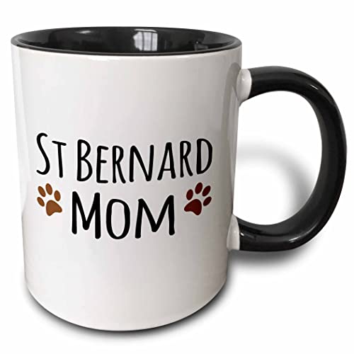 3dRose Saint Bernard mug with paw prints
