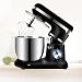 Batteurs sur Socle pour La Cuisson Batteur sur Socle Électrique 5L pour La Cuisson, Le Pain, Les Gâteaux avec Bol en Acier Inoxydable, Batteur, Crochet Pétrisseur, Fouet pour La Cuisson, Rouge (Noir)