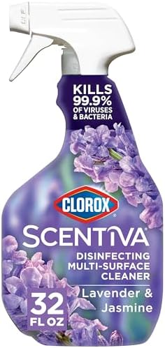 Clorox Scentiva Disinfecting Multi-Surface Cleaner, Lavender and Jasmine, 32 Fl Oz (Pack May Vary)