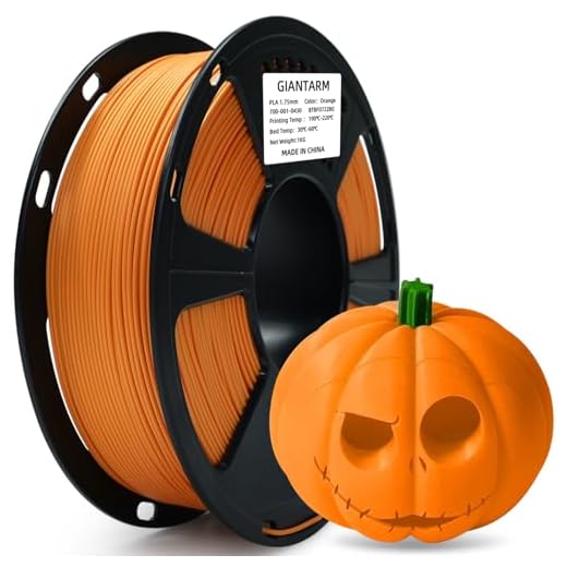⚡ GIANTARM 3D Printer Filament, Orange Pla Filament, 1Kg(2.2lbs) Spool, 1.75mm Dimension Accuracy +/- 0.03mm, 3D Printing Filament