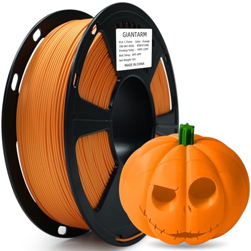 Image of GIANTARM 3D Printer Filament, Orange Pla Filament, 1Kg(2.2lbs) Spool, 1.75mm Dimension Accuracy + /- 0.03mm, 3D Printing Filament