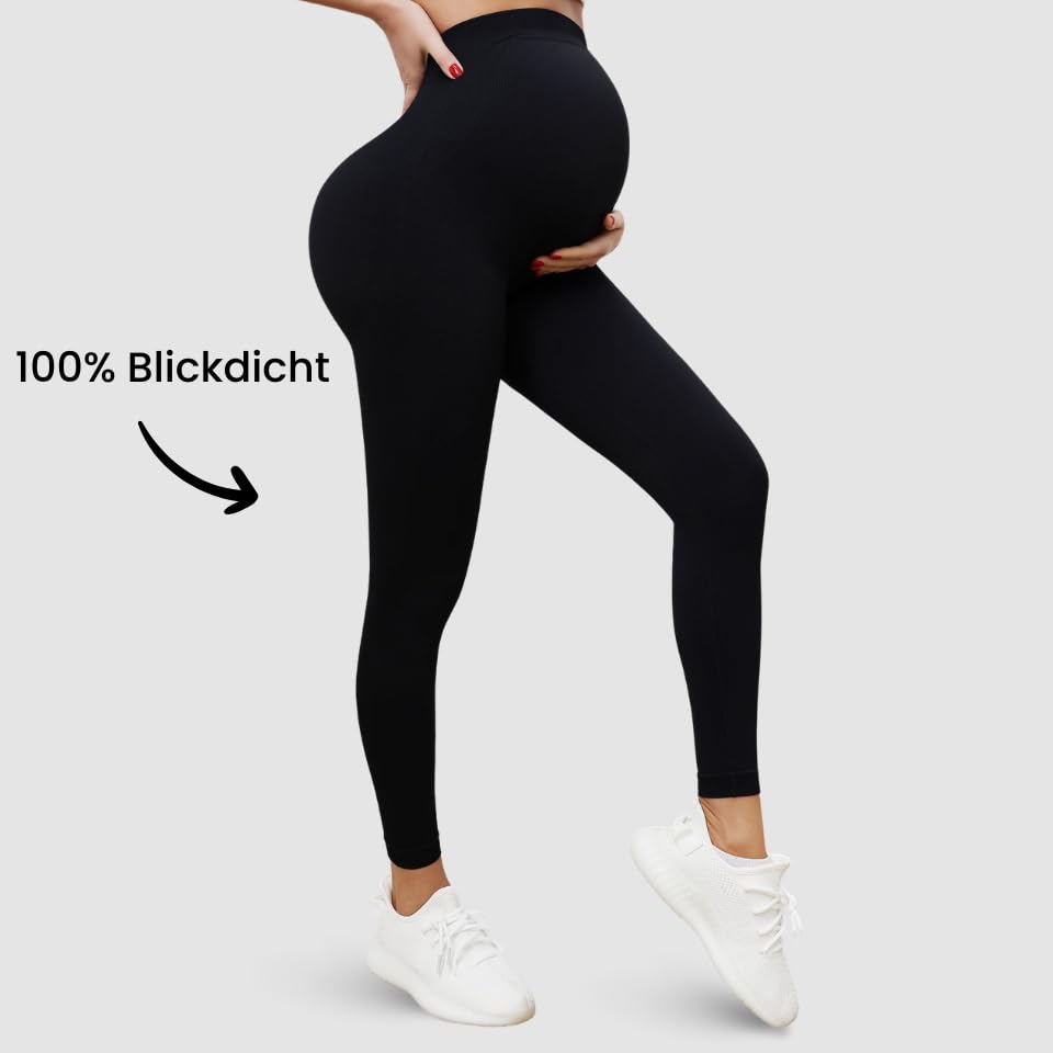 MEIION Legging de grossesse long en coton stretch - Pantalon de grossesse fin et opaque - Pantalon de jogging et de loisirs pour femmes enceintes