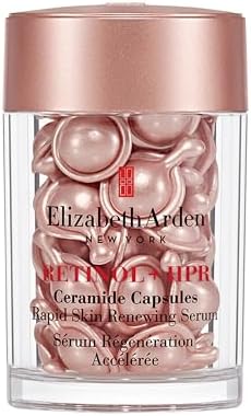 Elizabeth Arden Retinol + HPR, Cápsulas de Sérum de Ceramidas y Retinol de Alta Eficacia, Reduce las Líneas de Expresión y Arrugas, Mejora la Firmeza de la Piel, Monodosis, 30 Cápsulas
