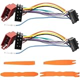 2 Pièces Câble Adaptateur Faisceau Autoradio Fiche ISO Radio Compatible pour Pioneer DEH DEH P DEH S DEH X DMH AVH AVH X MVH MVH S MVH X FH X AVIC W AVIC Z Câble Adaptateur ISO 16 Broches Autoradio
