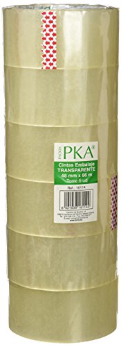 PKA 16114 - Torre de precinto manual, 48 mm x 66 m, 6 unidades, color transparente Cover