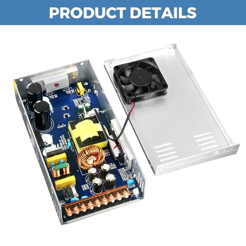 Image of 24V 25A Power Supply 600W AC 110-220V to DC 24V for LED Strip Light | Comes With Built-in Cooling Fan, Low Voltage Transformer, AC /DC Adapter, For Audio /Video Power Supply and Other 24V Devices
