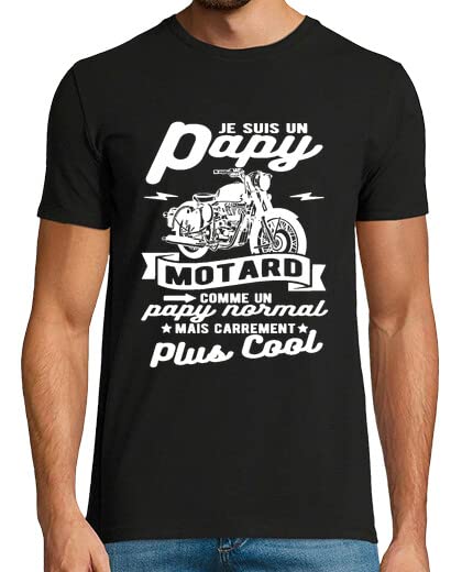Tee shirt papa motard original en coton vintage pour grand-père passionné