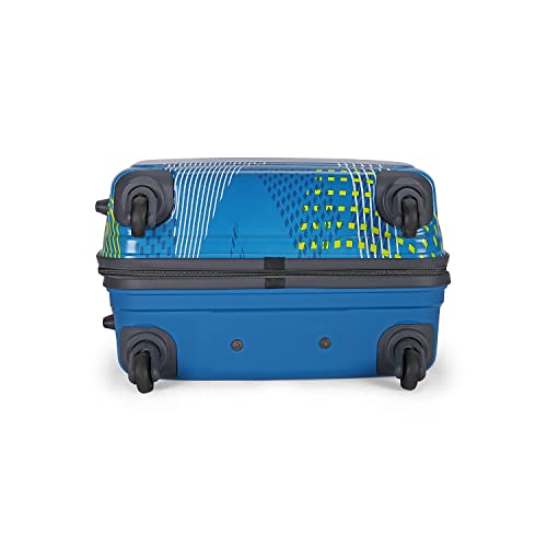 Aristocrat Dual Edge 65Cm Polycarbonate & Polypropylene Printed Hardsided Medium Spinner Luggage 4W Teal Blue Strolley 3 41oMNMAwrzL