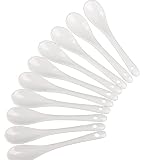 5inch 6inch Japanese Ceramic Spoon Salt Coffee Mini White Sugar Dessert Dinner Soup Spoons 10pcs Pac