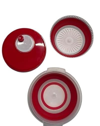 HOMELY CENTRIFUGA PIEGHEVOLE Per Insalata 2 In 1 SALVASPAZIO (aperta 30x18x28cm/chiusa 30x10x28)