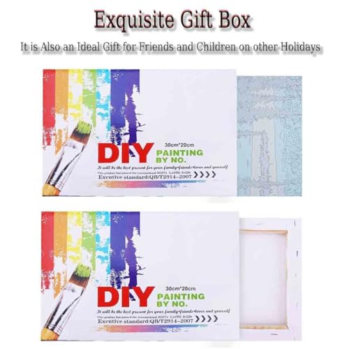 VIGEGU Kit de pintura por números para adultos iniciantes com tela emoldurada - com cavalete de made