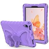 IIASAA Case for iPad mini 7 (A17 Pro) 2024 / Mini 6 2021 8.3 inch, Heavy Duty Shockproof Protective Cover with Butterfly Stand for iPad mini 7th/6th Gen 8.3'-Light Purple