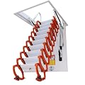 Rieort Electric ?Attic Staircase Folding Loft Ladder Pull Down Attic Ladder Portable Attic Stairs Home Telescoping Ladder Indoor and Outdoor Hidden Ladder(80x100cm/32x40in)