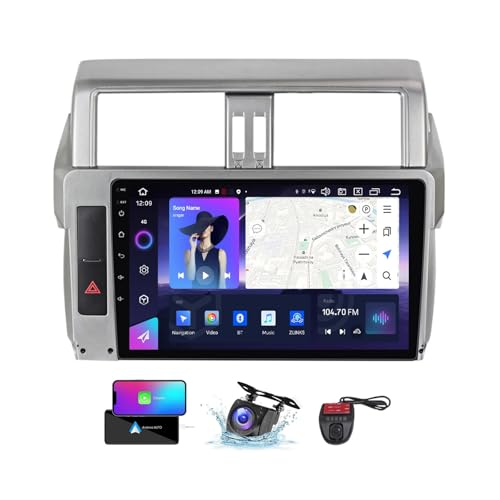 Autoradio Android 13 Toyota Prado 150 pour remplacer votre ancienne radio et stationner sans angle mort