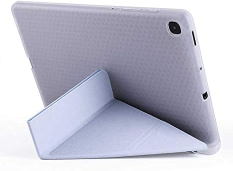 Elfia Samsung Galaxy Tab S6 Lite SM-P610 P615 P617 P620 P625 ile Uyumlu Kılıf Silikon Yumuşak 4 Farklı Stand Olabilen Kalem Bölmeli Kapaklı Tablet Kılıfı Mor