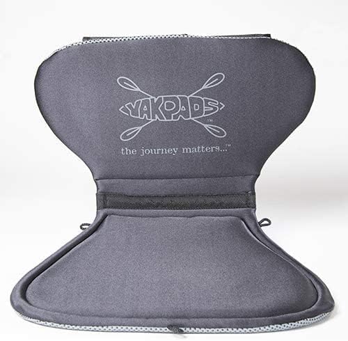 Yakpads Low Back Cushioned Seat Pad, Gel Seat Pad for Kayaks, Portable Seat Cushion for Outdoor Watersports and Recreation - Cascade Creek (Low Back)