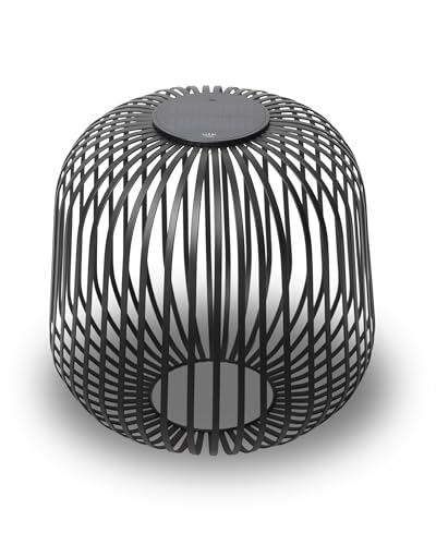 Lanterne solaire grande noire LUUK Studio lampe terrasse sans fil IP65