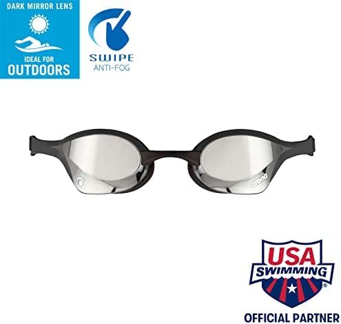 Arena Unisex's Cobra Ultra Swipe Goggle, Silver-Black, One Size